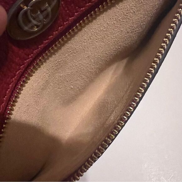 Gucci Ophidia Red Flora Small Camera Leather Canvas Flower Handbag Bag Italy - Picture 10 of 11